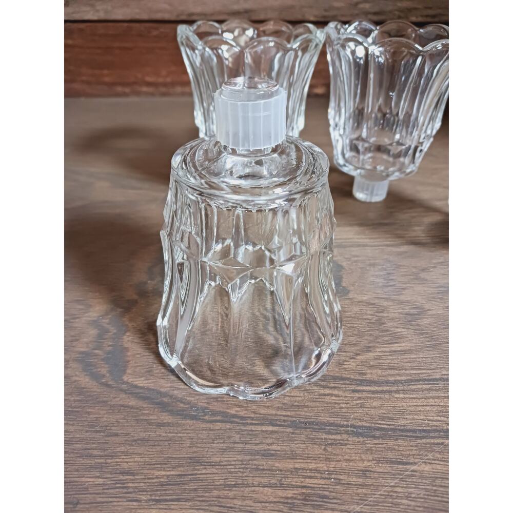 Set 4 Homco Scalloped Tulip Retro Vintage Peg Cup Votives Sconce Candle Holders - Picture 4 of 8